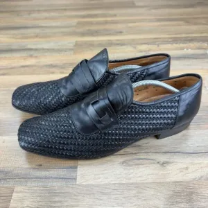 Vtg Regal 13D Aristocraft Mens Black Weave Loafers