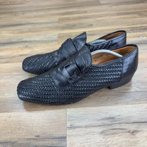 Vtg Regal 13D Aristocraft Mens Black Weave Loafers