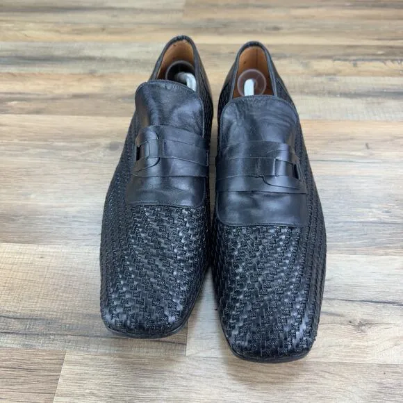 Vtg Regal 13D Aristocraft Mens Black Weave Loafers