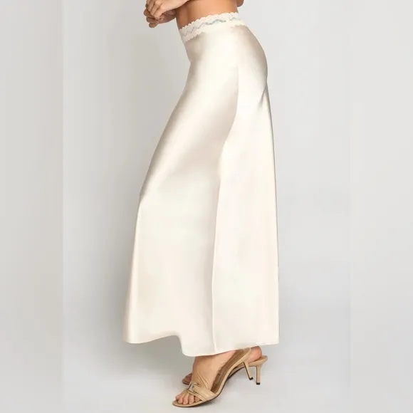 Waist Lace SlipSkirt - Champagne