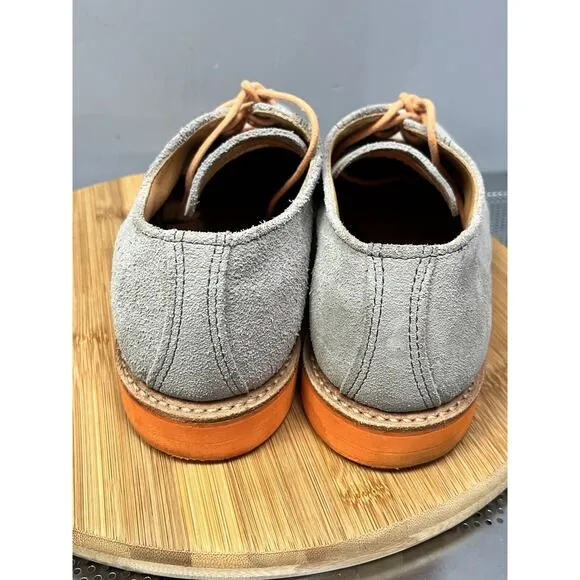 Walk-Over Shoes Mens Size 8 Tan Orange Suede Dress Shoes Made in USA R03922