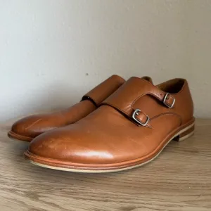 Warfield &amp; Grand James British Tan Double Monk Mens Dress Shoes Size 11.5 80919