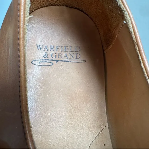 Warfield &amp; Grand James British Tan Double Monk Mens Dress Shoes Size 11.5 80919