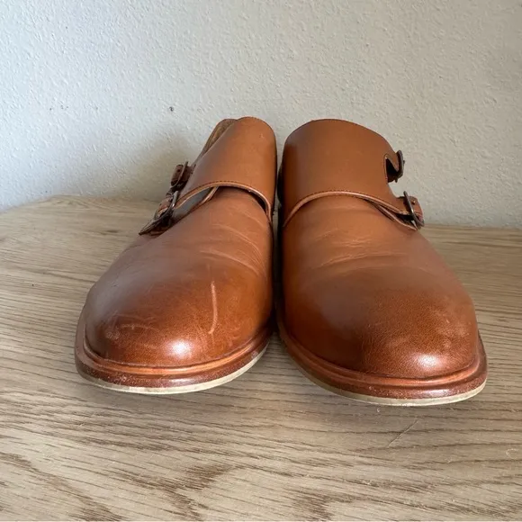 Warfield &amp; Grand James British Tan Double Monk Mens Dress Shoes Size 11.5 80919
