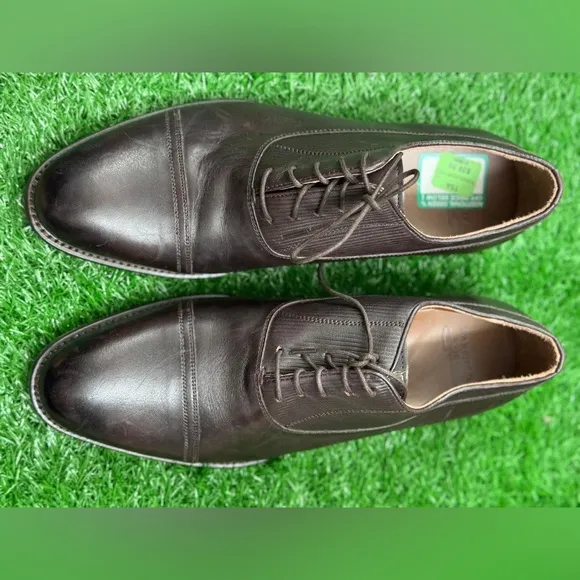 Warfield &amp; Grand Men's Lennox Leather Dress Oxford Shoes Brown Size 9