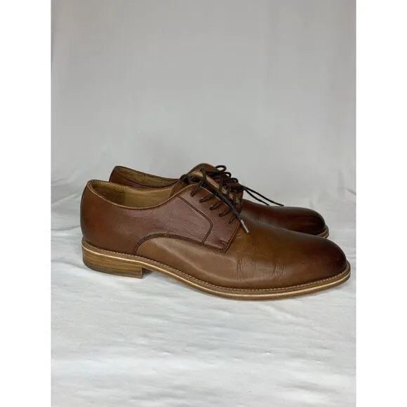 Warfield &amp; Grand Shoes Mens 9 Dylan Dress Lace Up Oxfords‎ 63611 Brown Leather