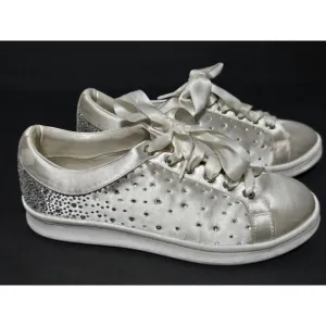 Wedding Sneakers~Jewel Badgley Mischka~Crystal Embellished Satin~Sz6~Style:Marla