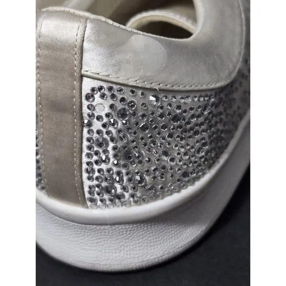 Wedding Sneakers~Jewel Badgley Mischka~Crystal Embellished Satin~Sz6~Style:Marla