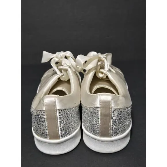 Wedding Sneakers~Jewel Badgley Mischka~Crystal Embellished Satin~Sz6~Style:Marla