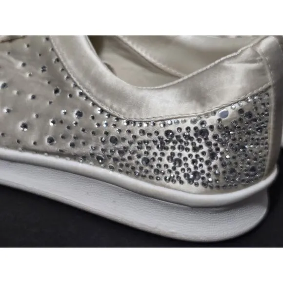 Wedding Sneakers~Jewel Badgley Mischka~Crystal Embellished Satin~Sz6~Style:Marla