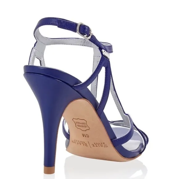 WHBM INDIGO STRAPPY HEELS
