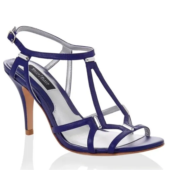 WHBM INDIGO STRAPPY HEELS