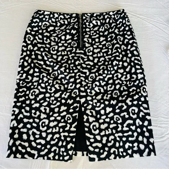 White House Black Market Animal Print Skirt