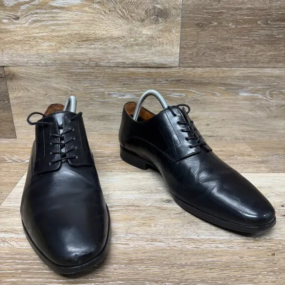 Wolf &amp; Shepard Black Leather Oxford Dress Shoes Men's Size 9