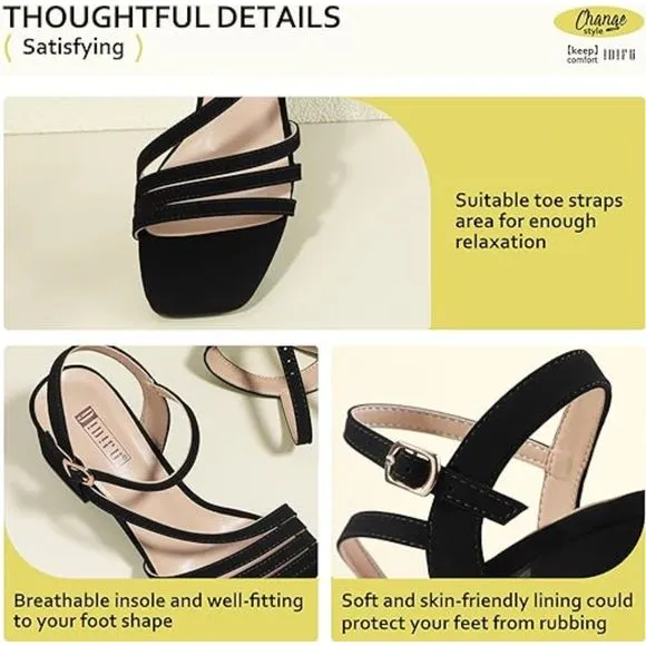 Women Chunky Block Heels Square Toe Low Heels Wedding Prom Bride Heels