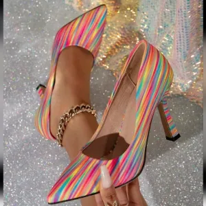 Women Pointed Toe High Heel Shoes, Fashionable Sexy Dress Pumps, Slim Stilettos