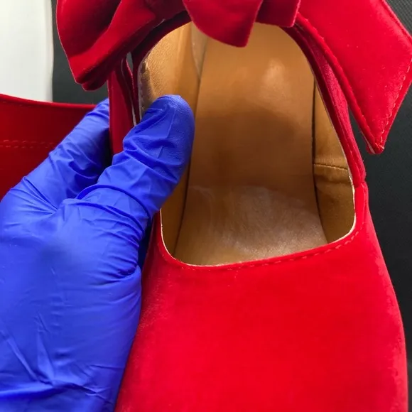 Women Sexy Red Heels Shoe With Bow