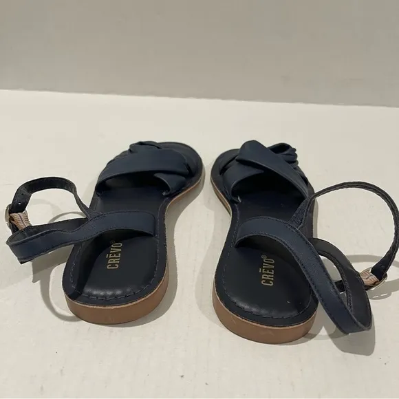 Women’s Crevo Lark Blue Leather Sandals Size 8.5 US!