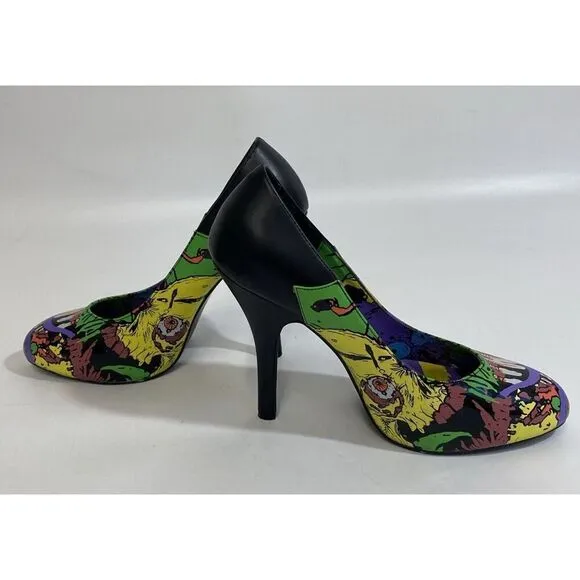 Womens Demonia Punk Goth Zombie Wearable Art Pumps Heels Shoes 9