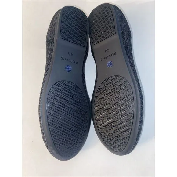 Women's Rothy's Blue Flat Slip-On Loafers 8.5 Round Toe Stretch Ballet Light