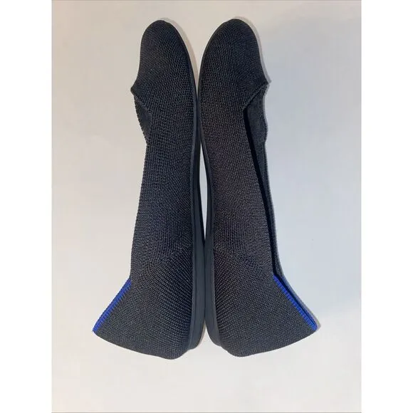 Women's Rothy's Blue Flat Slip-On Loafers 8.5 Round Toe Stretch Ballet Light