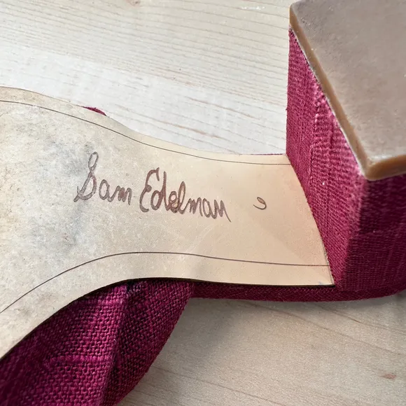 Women's Sam Edelman Heels,‎ Size 6, Burgundy