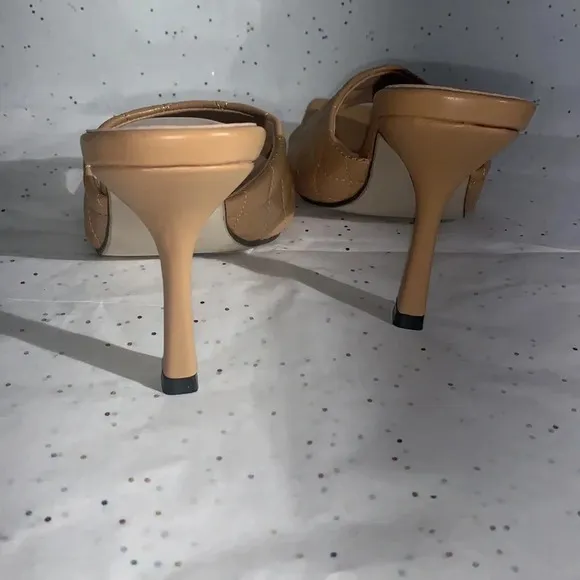 Women's Shoes Casual Stiletto Heel Slippers Square Head Diamond. Size 36