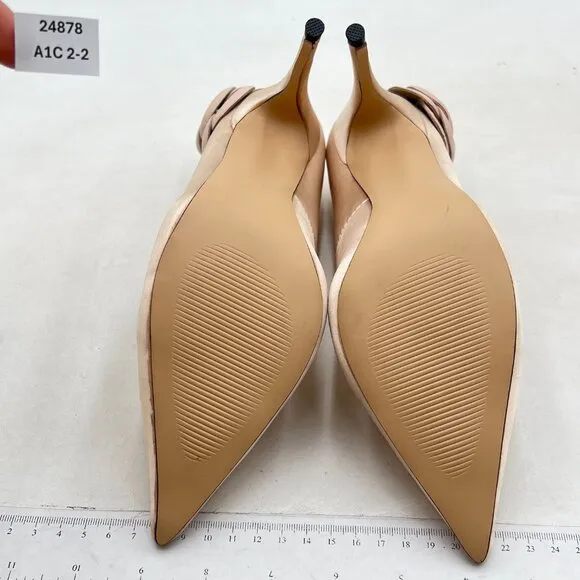 XYD White Graceful Flower Pointed Toe Slip On Pumps High Stiletto Heel Shoes