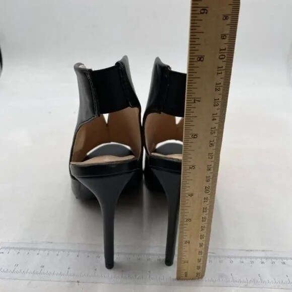 YDN Women's Chic Slingback Peep Toe Stiletto High Heel Sandals Ankle Boots Black