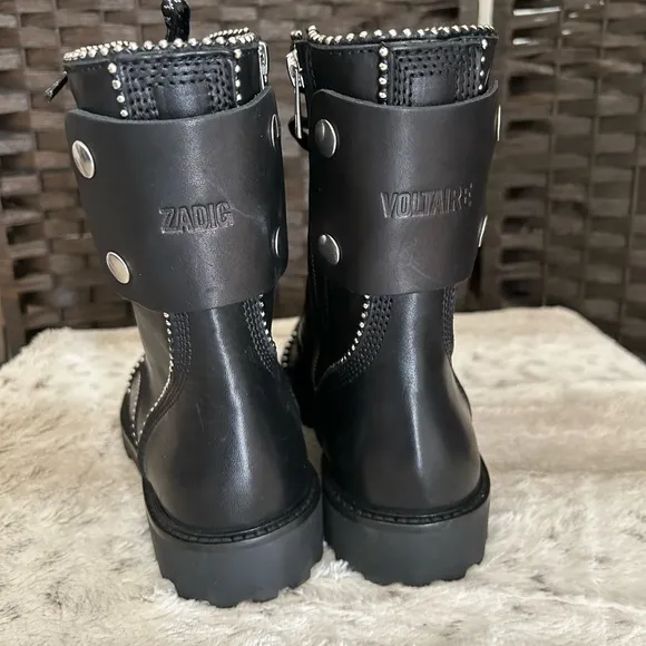 Zadig &amp; Voltaire Womens Joe Studded Ankle Boots Size 8