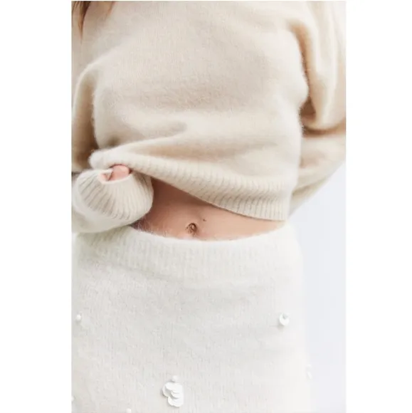 ZARA Alpaca Blend Midi Skirt