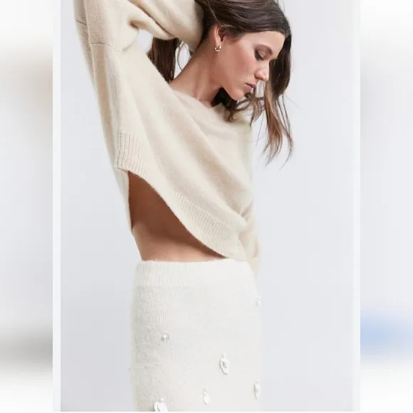 ZARA Alpaca Blend Midi Skirt
