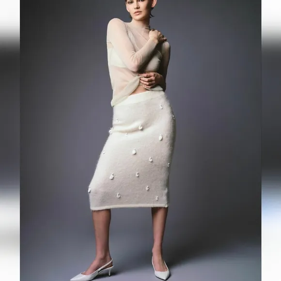 ZARA Alpaca Blend Midi Skirt