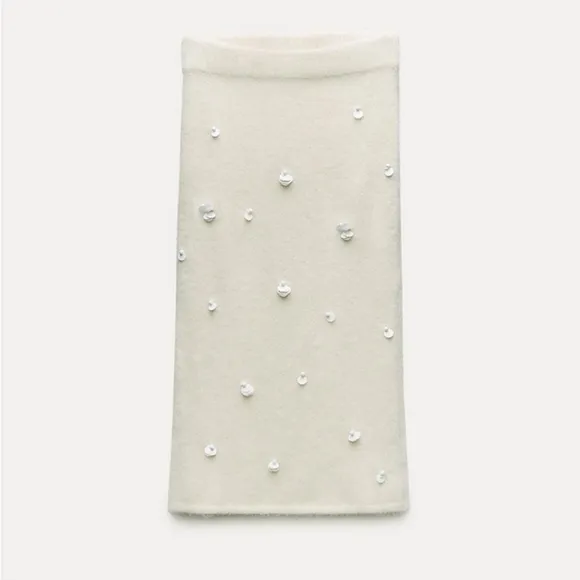 ZARA Alpaca Blend Midi Skirt