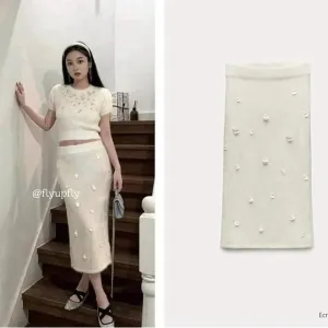 ZARA Alpaca Blend Midi Skirt