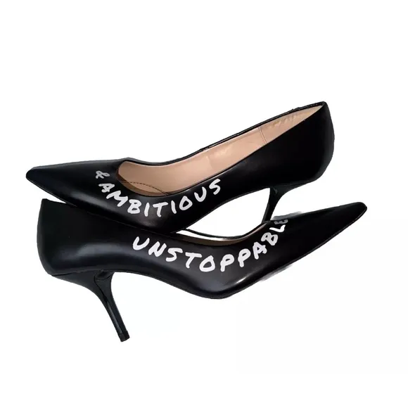 ZARA  Ambitious Unstoppable Black Pointed Toe HeelShoes 81/2