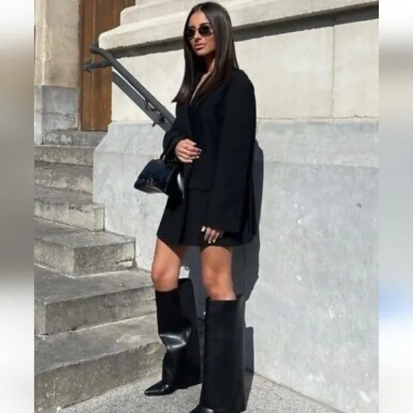 Zara Blazer Black Oversized Size S