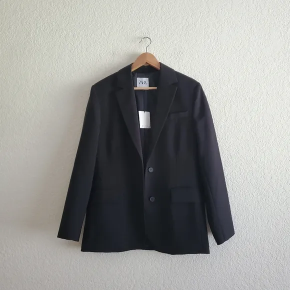 Zara Blazer Black Oversized Size S