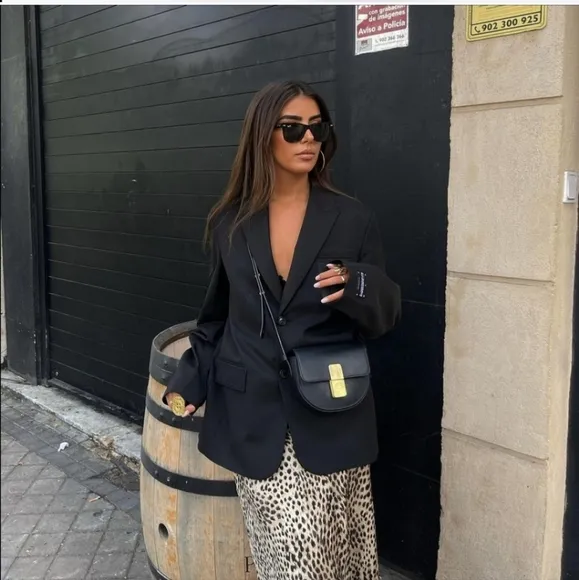 Zara Blazer Black Oversized Size S