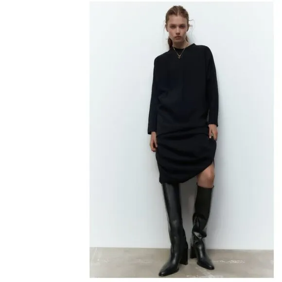 ZARA GENUINE LEATHER KNEE HIGH BOOTS Size 40 ( US 9)