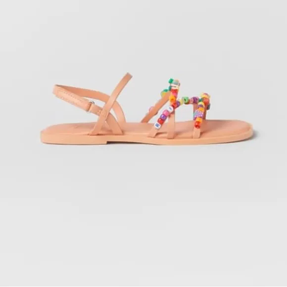 ZARA - Girls strappy beaded sandals