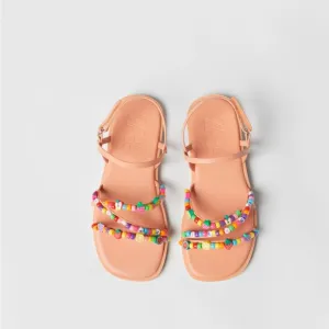 ZARA - Girls strappy beaded sandals
