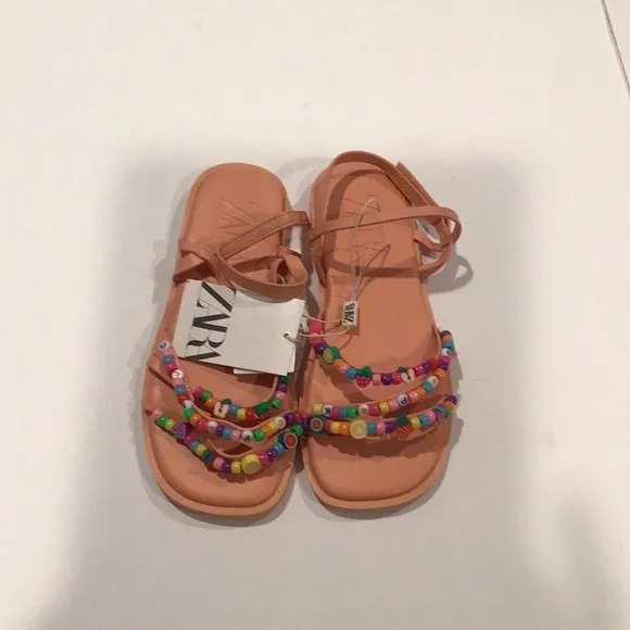 ZARA - Girls strappy beaded sandals
