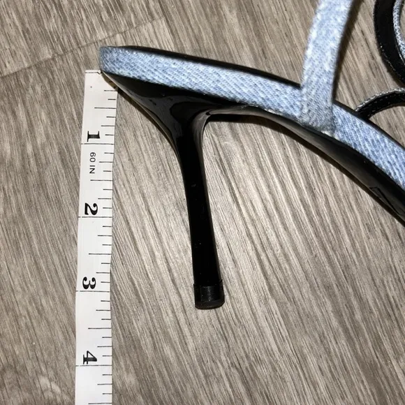 Zara heel denim shoes