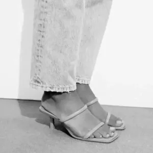 Zara Pink Strappy Leather Kitten Heel Sandals