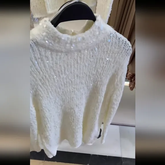Zara Sequin Knit Sweater Tunic Size M and L
