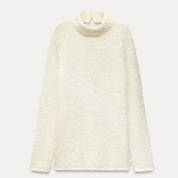 Zara Sequin Knit Sweater Tunic Size M and L