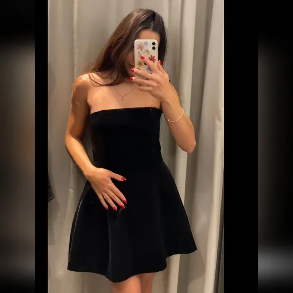 Zara  Velvet Jumpsuit Mini Dress Size M