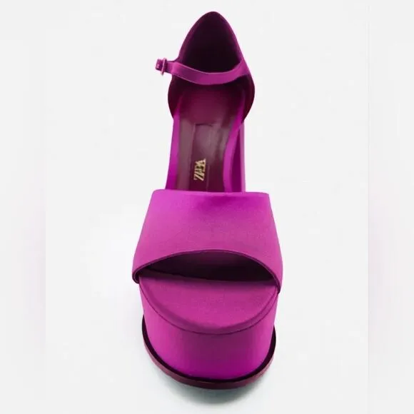 ZARA PLATFORM FUCHSIA HEELS