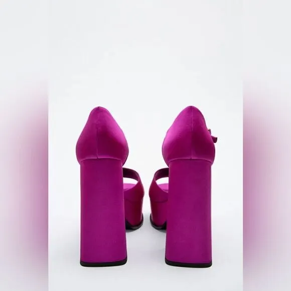 ZARA PLATFORM FUCHSIA HEELS